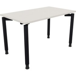 Neutralware 810036401 Schreibtisch 1200x700x680-820 4Fuß Rund an/Weiß