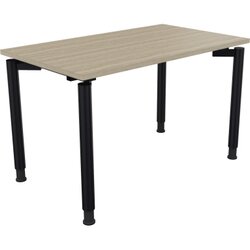 Neutralware 810036471 Schreibtisch 1200x700x680-820 4Fuß Rund an/Eiche Natur