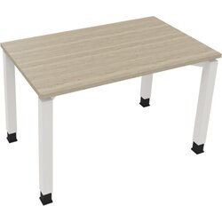 Neutralware 810022271 Schreibtisch 1200x700x650-850 Kufe Quadrat ws/Eiche Natur