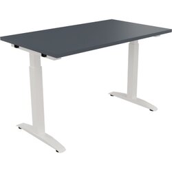 Neutralware 810022282 Schreibtisch 1200x700x650-850 Kufe Quadrat ws/Lavagrau