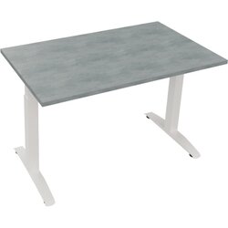 Neutralware 810022283 Schreibtisch 1200x700x650-850 Kufe Quadrat ws/Beton hell