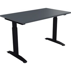 Neutralware 810022082 Schreibtisch 1200x700x650-850 Kufe Quadrat an/Lavagrau