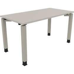 Neutralware 810030881 Schreibtisch 1400x700x680-820 4Fuß Quadrat si/Lichtgrau