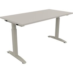 Neutralware 810023681 Schreibtisch 1400x700x650-850 Kufe Quadrat si/Lichtgrau