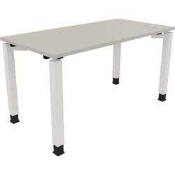 Neutralware 810030981 Schreibtisch 1400x700x680-820 4Fuß Quadrat ws/Lichtgrau