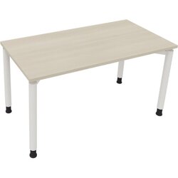 Neutralware 810038172 Schreibtisch 1400x700x680-820 4Fuß Rund ws/Akazie hell