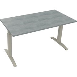 Neutralware 810023683 Schreibtisch 1400x700x650-850 Kufe Quadrat si/Beton hell