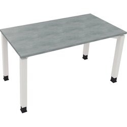 Neutralware 810030983 Schreibtisch 1400x700x680-820 4Fuß Quadrat ws/Beton hell
