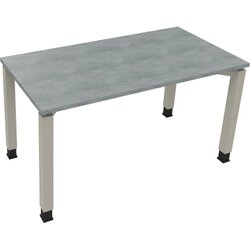 Neutralware 810030883 Schreibtisch 1400x700x680-820 4Fuß Quadrat si/Beton hell