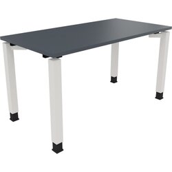 Neutralware 810030982 Schreibtisch 1400x700x680-820 4Fuß Quadrat ws/Lavagrau
