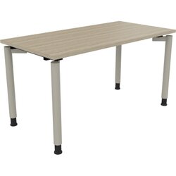 Neutralware 810038071 Schreibtisch 1400x700x680-820 4Fuß Rund si/Eiche Natur