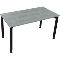 Neutralware 810037983 Schreibtisch 1400x700x680-820 4Fuß Rund an/Beton hell