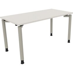 Neutralware 810038001 Schreibtisch 1400x700x680-820 4Fuß Rund si/Weiß