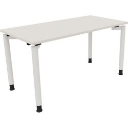 Neutralware 810038101 Schreibtisch 1400x700x680-820 4Fuß Rund ws/Weiß