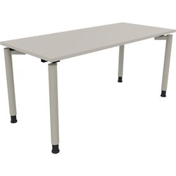 Neutralware 810039581 Schreibtisch 1600x700x680-820 4Fuß Rund si/Lichtgrau