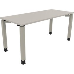 Neutralware 810032381 Schreibtisch 1600x700x680-820 4Fuß Quadrat si/Lichtgrau