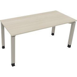 Neutralware 810032372 Schreibtisch 1600x700x680-820 4Fuß Quadrat si/Akazie hell