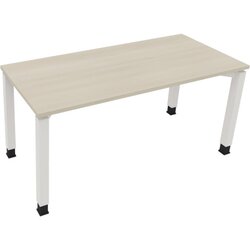 Neutralware 810032472 Schreibtisch 1600x700x680-820 4Fuß Quadrat ws/Akazie hell