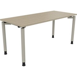 Neutralware 810039571 Schreibtisch 1600x700x680-820 4Fuß Rund si/Eiche Natur