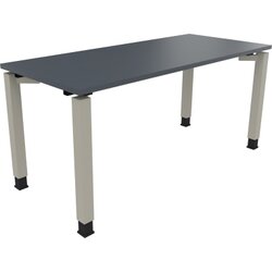 Neutralware 810032382 Schreibtisch 1600x700x680-820 4Fuß Quadrat si/Lavagrau
