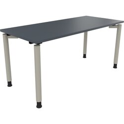 Neutralware 810039582 Schreibtisch 1600x700x680-820 4Fuß Rund si/Lavagrau
