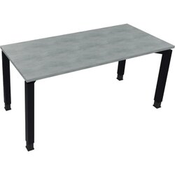Neutralware 810032283 Schreibtisch 1600x700x680-820 4Fuß Quadrat an/Beton hell