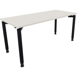 Neutralware 810039401 Schreibtisch 1600x700x680-820 4Fuß Rund an/Weiß