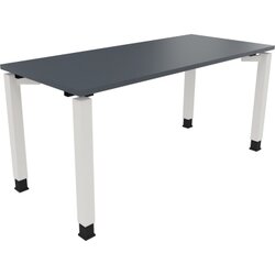 Neutralware 810032482 Schreibtisch 1600x700x680-820 4Fuß Quadrat ws/Lavagrau