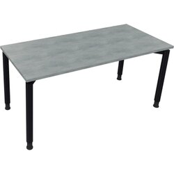 Neutralware 810039483 Schreibtisch 1600x700x680-820 4Fuß Rund an/Beton hell