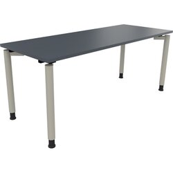 Neutralware 810041082 Schreibtisch 1800x700x680-820 4Fuß Rund si/Lavagrau