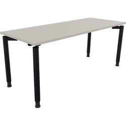 Neutralware 810040981 Schreibtisch 1800x700x680-820 4Fuß Rund an/Lichtgrau