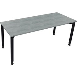 Neutralware 810040983 Schreibtisch 1800x700x680-820 4Fuß Rund an/Beton hell