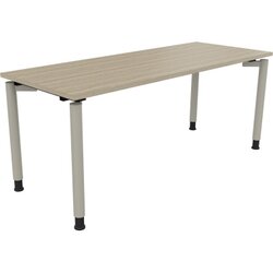 Neutralware 810041071 Schreibtisch 1800x700x680-820 4Fuß Rund si/Eiche Natur