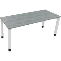 Neutralware 810033683 Schreibtisch 1800x700x680-820 4Fuß Quadrat ws/Beton hell