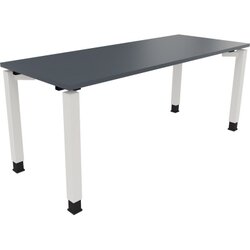 Neutralware 810033682 Schreibtisch 1800x700x680-820 4Fuß Quadrat ws/Lavagrau