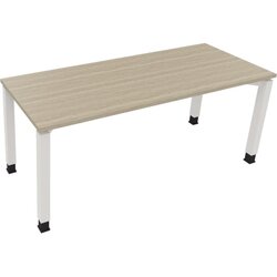 Neutralware 810033671 Schreibtisch 1800x700x680-820 4Fuß Quadrat ws/Eiche Natur