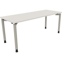 Neutralware 810041001 Schreibtisch 1800x700x680-820 4Fuß Rund si/Weiß