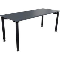 Neutralware 810040982 Schreibtisch 1800x700x680-820 4Fuß Rund an/Lavagrau