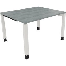 Neutralware 810028883 Schreibtisch 1200x1000x680-820 4Fuß Quadrat ws/Beton hell