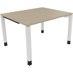 Neutralware 810028871 Schreibtisch 1200x1000x680-820 4Fuß Quadrat ws/Eiche Natur