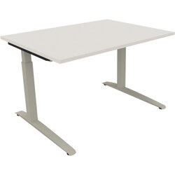Neutralware 810021501 Schreibtisch 1200x1000x650-850 Kufe Quadrat si/Weiß