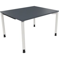 Neutralware 810036082 Schreibtisch 1200x1000x680-820 4Fuß Rund ws/Lavagrau