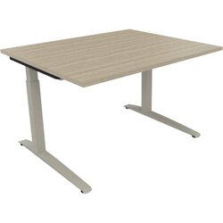 Neutralware 810021571 Schreibtisch 1200x1000x650-850 Kufe Quadrat si/Eiche Natur