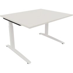 Neutralware 810021601 Schreibtisch 1200x1000x650-850 Kufe Quadrat ws/Weiß