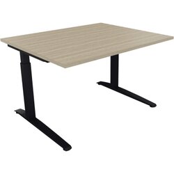 Neutralware 810021471 Schreibtisch 1200x1000x650-850 Kufe Quadrat an/Eiche Natur