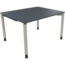 Neutralware 810035982 Schreibtisch 1200x1000x680-820 4Fuß Rund si/Lavagrau