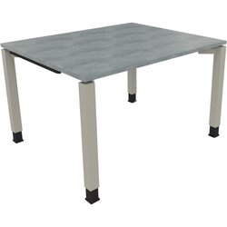 Neutralware 810028783 Schreibtisch 1200x1000x680-820 4Fuß Quadrat si/Beton hell