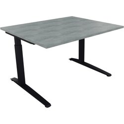 Neutralware 810021483 Schreibtisch 1200x1000x650-850 Kufe Quadrat an/Beton hell
