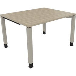 Neutralware 810028771 Schreibtisch 1200x1000x680-820 4Fuß Quadrat si/Eiche Natur