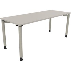 Neutralware 810041081 Schreibtisch 1800x700x680-820 4Fuß Rund si/Lichtgrau